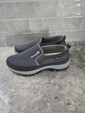 CNA-TROP Mens Orthopedic Shoes Size 8 EU 41 Slip On Gray Walking Loafers Outdoor